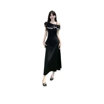 Mu Xiao Xin Slip Dresses Women's Black