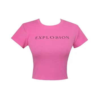 DOKZB T Shirts Women's Rose Red