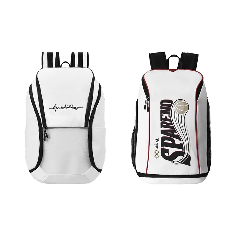 Spare No Pains. Polyester Backpack Badminton Bag Basketball Bag Backpack Tubas Unisex White-15