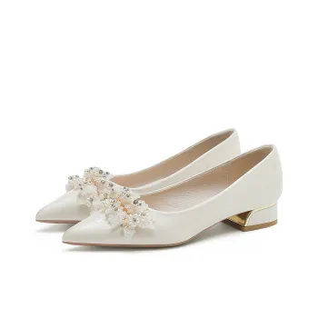 KATHRYN WILSON Chunky Heel High Heels 3cm Women's Apricot