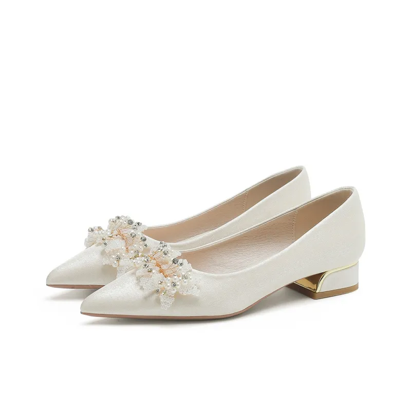 KATHRYN WILSON Chunky Heel High Heels 3cm Women's Apricot-0