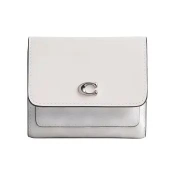 COACH Mira Calfskin Wallet Trumpets Women's White