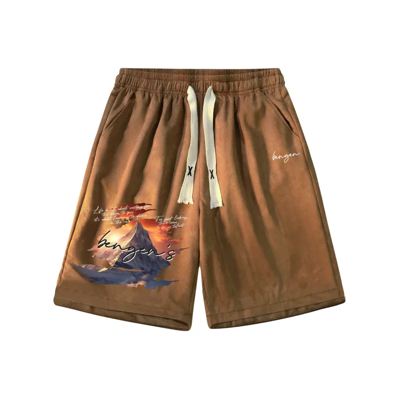 BENGEN Casual Shorts Unisex-8