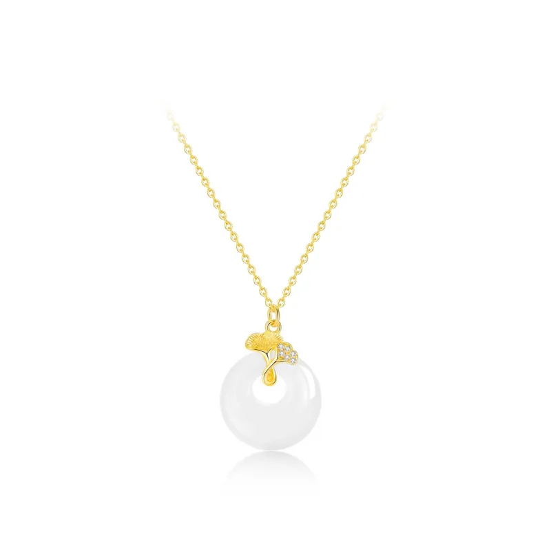 Love Link Chalcedony Jade Necklaces Women's-2