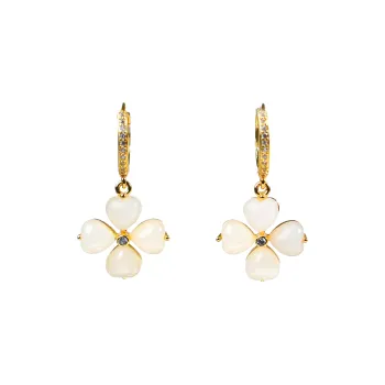 CUIYOUSHIJIA Hetian Jade Earrings White Jade Women's