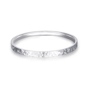 CHOW TAI SENG 990 Silver Bangles Women's