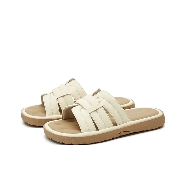 DAPHNE Rubber Sole Quiet Slide Slippers Women's-5