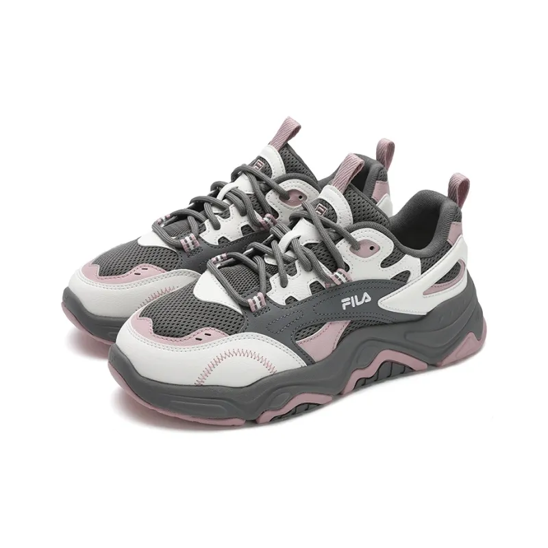 FILA Collina Hill Shoes Anti Slip Wear Resistant Low Top Casual Shoes Women's Smoke Gray White-2