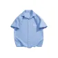 [Short-Sleeved Shirt]Light Blue (Ho Red Beans White Chest Logo)