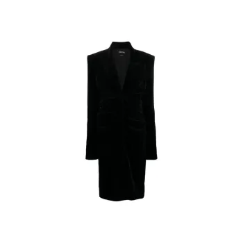 TOM FORD Plunging V neck Velvet Midi Dress