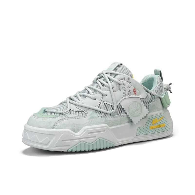 Warrior Coverage Slip Resistant And Abrasion Resistant Low Top Skateboard Shoes Men's Smoke Green-1
