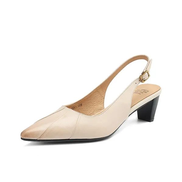 Mo Lin Chunky Heel High Heels 5cm Women's-5