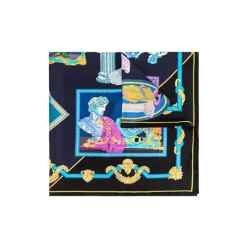 VERSACE Artwork Printed Square Shape Foulard