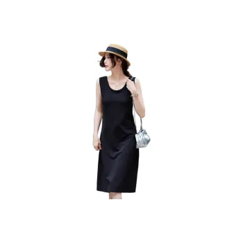 TERRE BLEUE Slip Dresses Women's Black