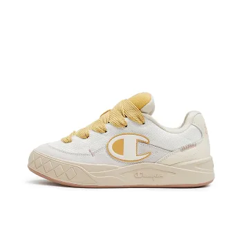Champion Atomic Shoes Balanced Lightweight Low Top Skateboard Shoes Unisex Milk White/Resin Yellow