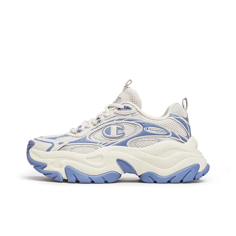 Champion Nebula Layered Balance Low Top Chunky Sneakers Women's New Beige/Timeless Blue-0