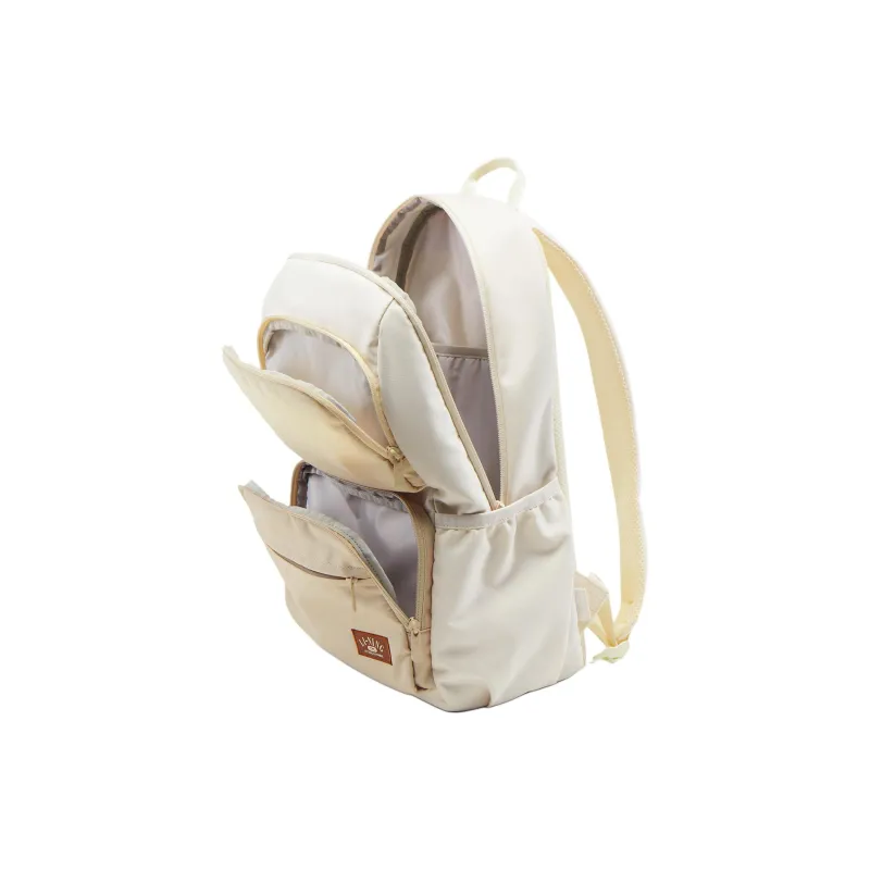 LiNing Sports Life Collection Polyester Backpack Unisex Rock White Gray Eggnog Gray-5