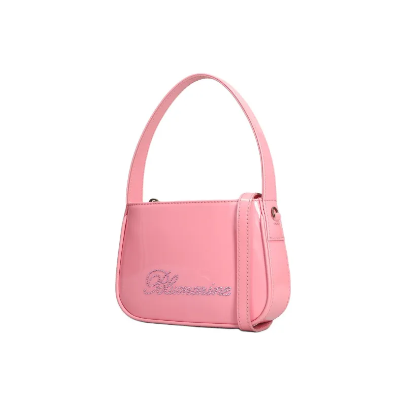 Blumarine Leather Shoulder Bag, Crossbody Bag, Handbag Women's Pink-1