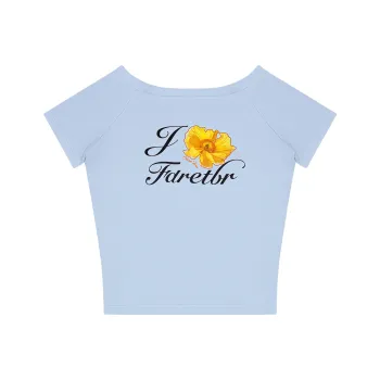 GOSO T Shirts Women's Light Cream Blue