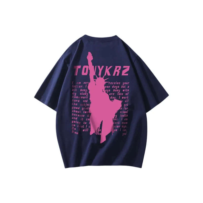TONYKRZ T Shirts Unisex Navy Blue-0