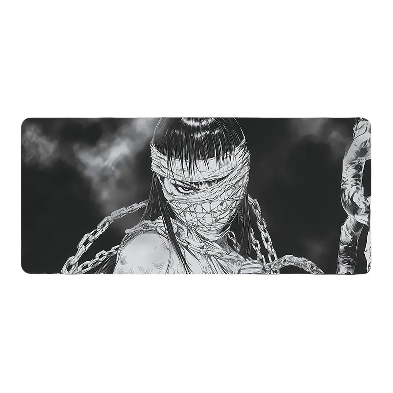 DANYIN Black White Anime Extra Large Minimalist Style Premium Desk Mat For Anime Esports Office, Washable Mouse Pads-60