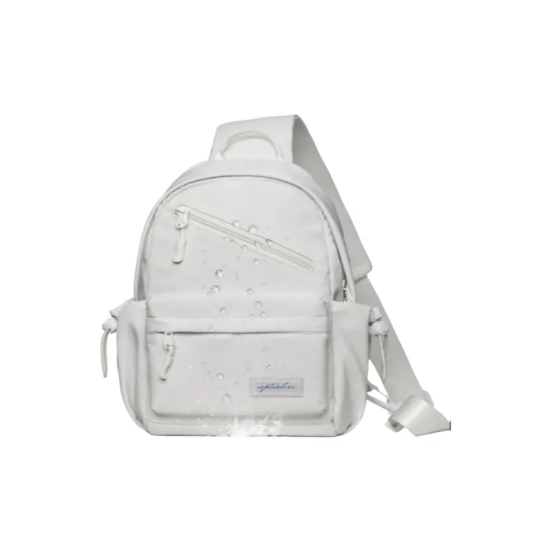 SEPTWOLVES Fabric Crossbody Bag, Sling Bag Unisex White-0