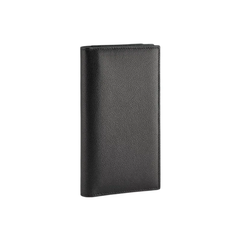 BVLGARI Calfskin Wallet Tubas Men's Black-2