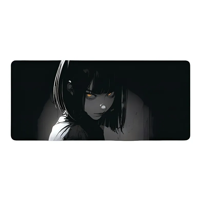 DANYIN Black White Anime Extra Large Minimalist Style Premium Desk Mat For Anime Esports Office, Washable Mouse Pads-84