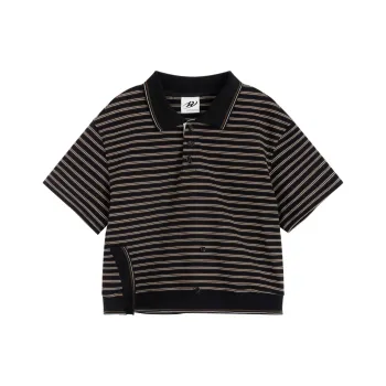 RUNTOTHEFUTURE T Shirts Women's Black Brown Stripes