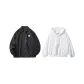 Black Coat+White Sweatshirt