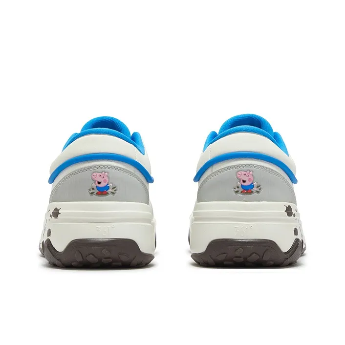 361° Anti Slip Wear Resistant Low Top Skateboard Shoes Men's White Laser Blue-3