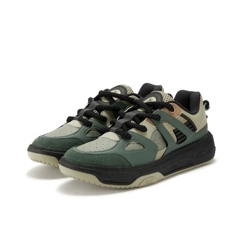 361° Rowing Boat Anti Slip Wear Resistant Low Top Skateboard Shoes Men's Tea Stem Green-2