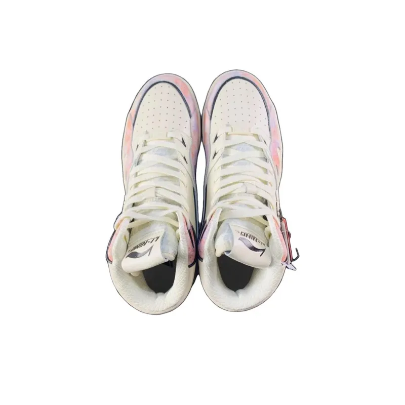 LiNing 937 Deluxe Hi Cushioning Anti-Slip And Wear-Resistant High-Top Basketball Shoes Men's Ecru-2