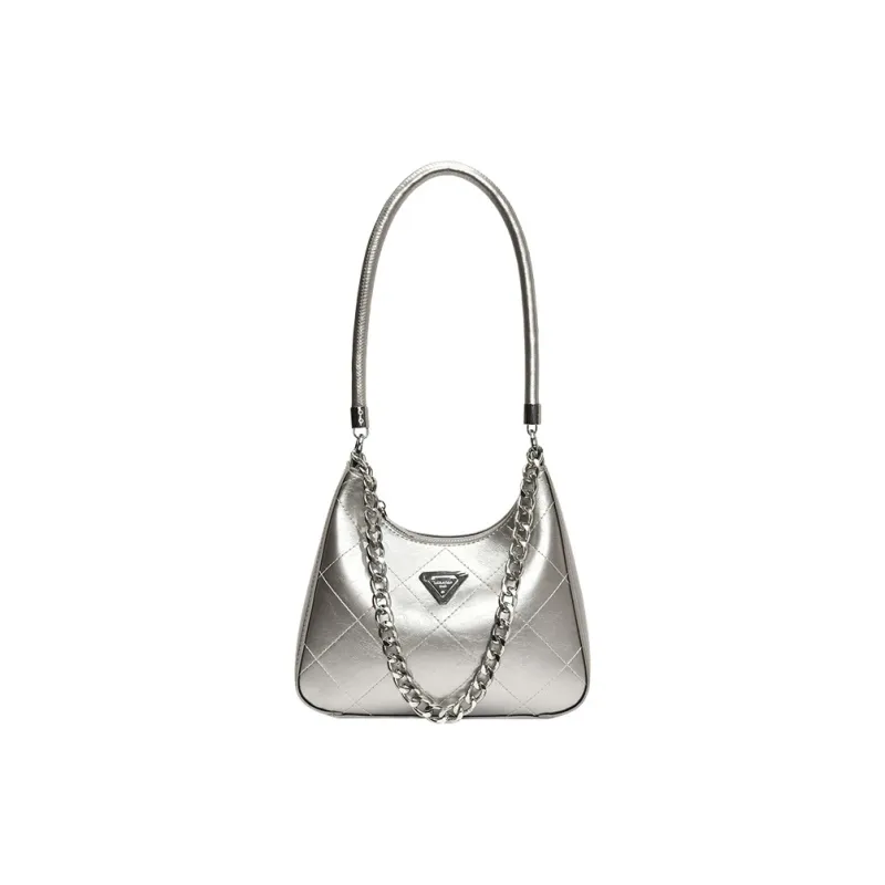 JANE KLAIN Synthetic Leather Underarm Shoulder Bag Women's Black/White/Silver/Pink-11