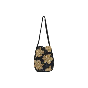 ZARA Polyester Bucket Bag, Shoulder Bag Trumpets Women's Black