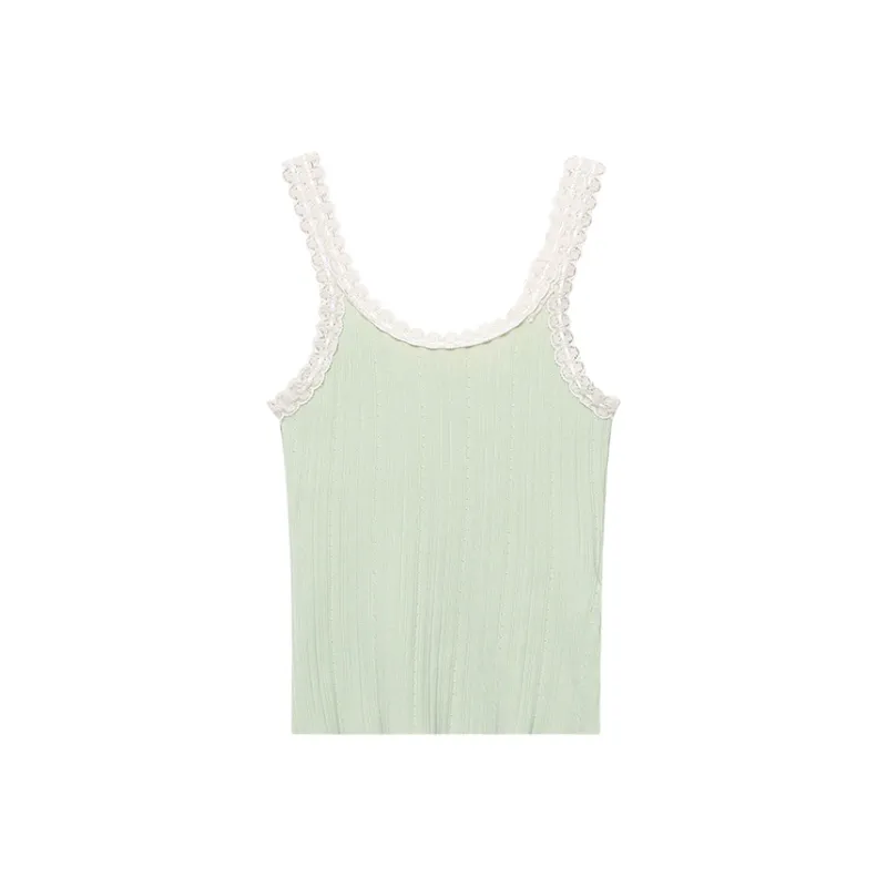 CHARM PICK Tank Tops Women's Verdant Green-1