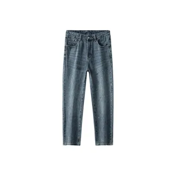 WAJ Jeans Unisex Ink Splatter Blue