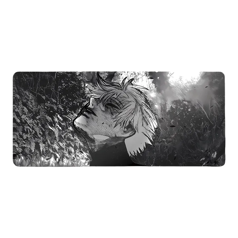 DANYIN Black White Anime Extra Large Minimalist Style Premium Desk Mat For Anime Esports Office, Washable Mouse Pads-24