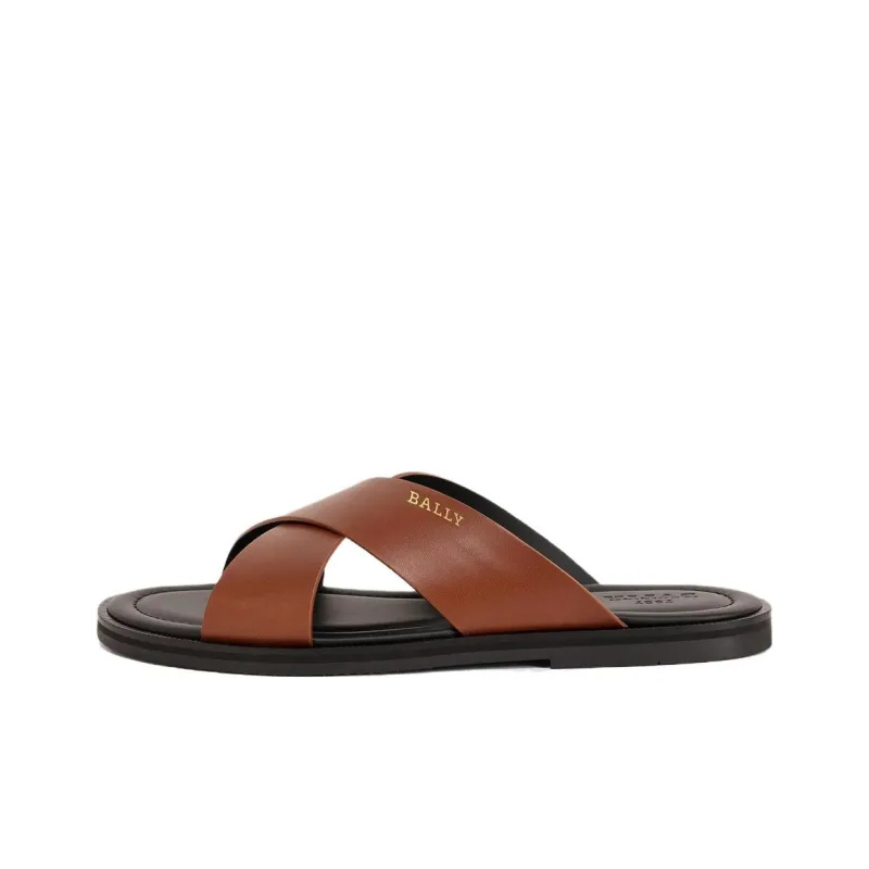 BALLY Slide Slippers Men's Brown-0