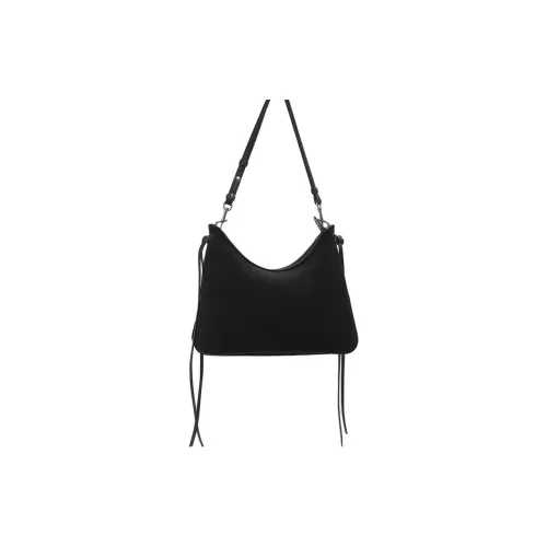 Phoebe Philo Suede Crossbody Bag, Shoulder Bag Women's Black