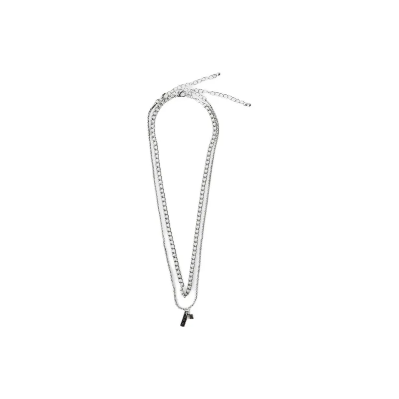 ZARA Plastic Necklaces Unisex Silver-1