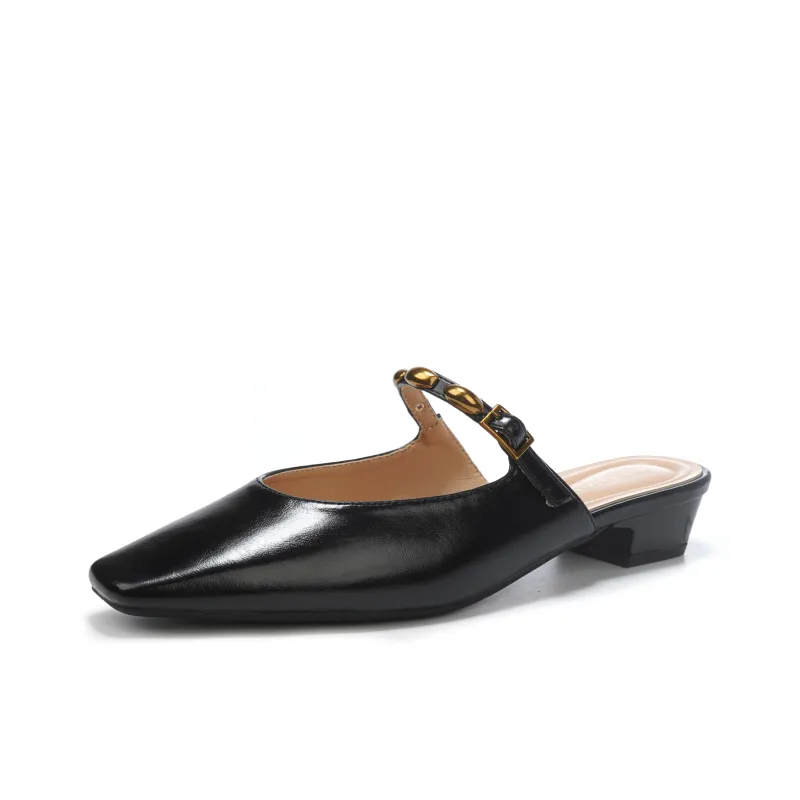 Beijiani Rubber Sole Abrasion Resistant Slip Resistant Closed Toe Slippers Women's-6