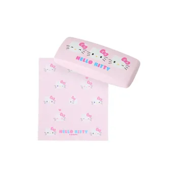 Sanrio Hello Kitty PU Polyester Fiber Eyeglass Pouch Women's Pink