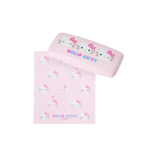 Sanrio Pieces Kitty PU Polyester Fiber Eyeglass Pouch Women's Pink