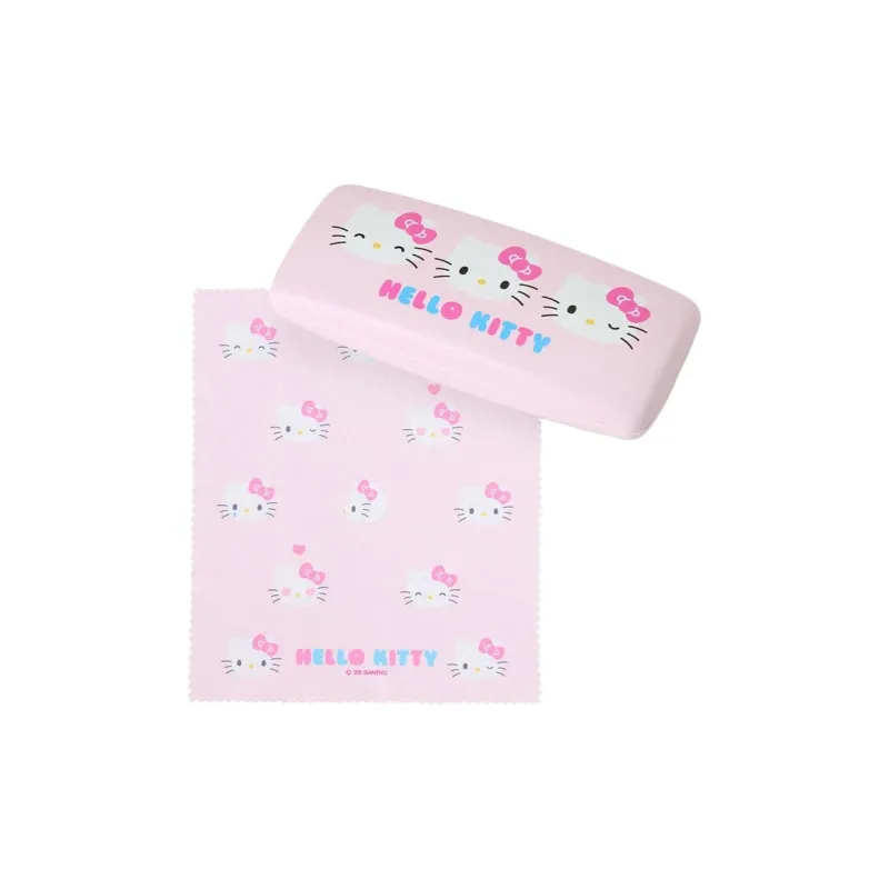 Sanrio Hello Kitty PU Polyester Fiber Eyeglass Pouch Women's Pink-0