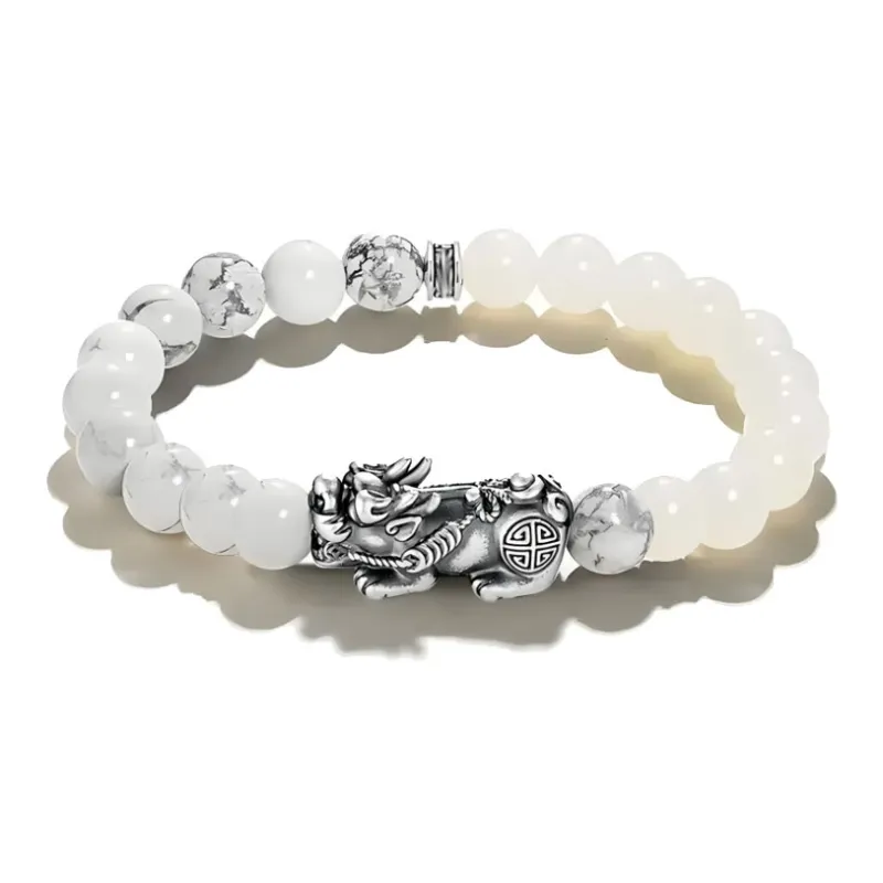 Blooming Petals White Jade Bodhi Bracelets Unisex-0