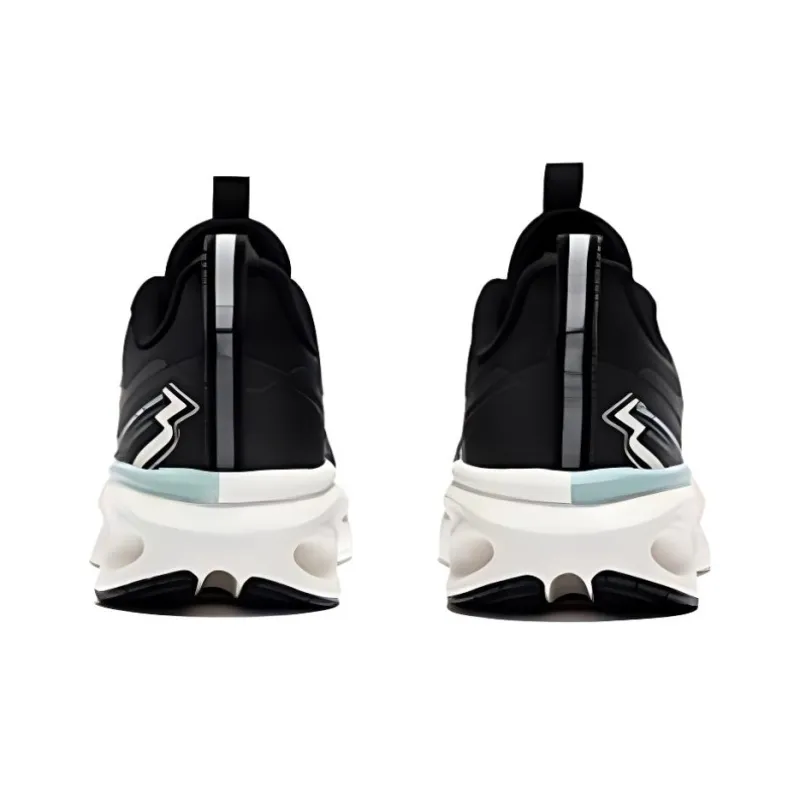 361° Type Cushioning, Wear Resistant Low Top Running Shoes Women's Black White-2
