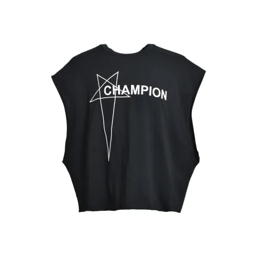Champion X RICK OWENS Champion Co branded Edition Tank Tops Men Black