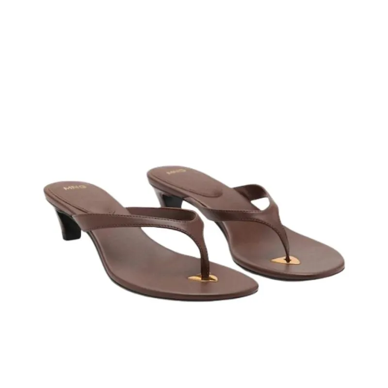 MANGO Abrasion Resistant Flip Flops Women's Brown-2