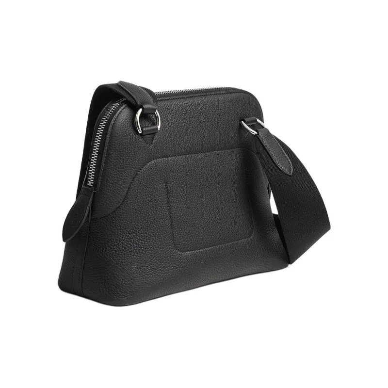 HERMES Bolide Togo Calfskin Messenger Bag, Crossbody Bag Men's 89 Noir Black-2